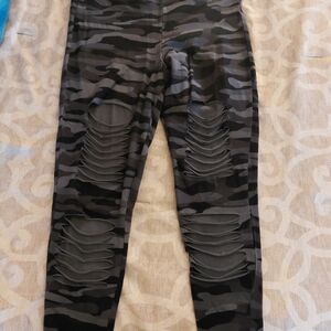 Torrid Black and Gray Camo Leggings